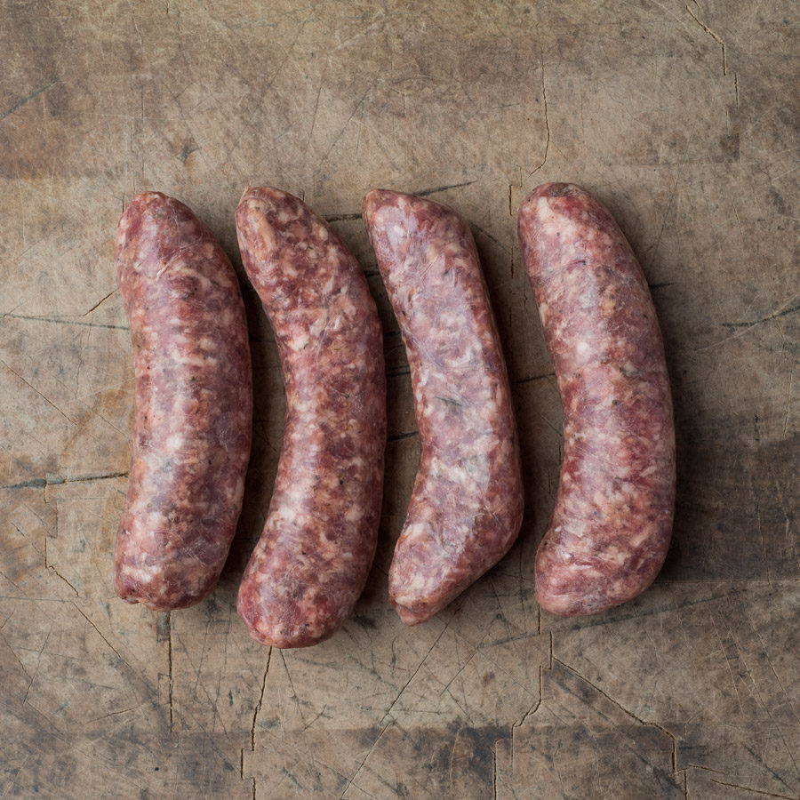 Saucisses - Vin rouge et champignons